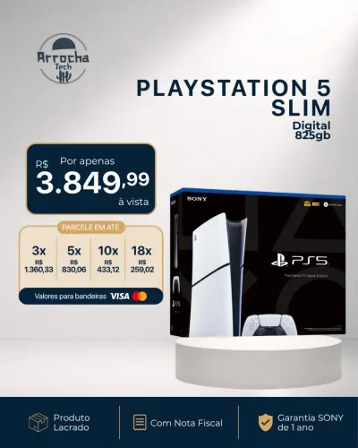 PlayStation 5 slim mídia digital