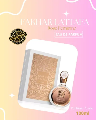 Perfume Árabe Original Importado Fakhar Lattafa Rose Feminino 100ml