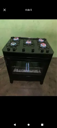 Fogão 5 bocas mesa de vidro