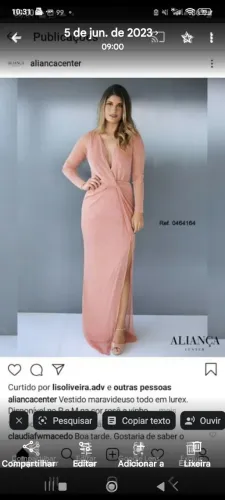 Vendo vestido de festa comprado na loja aliança por 800 vendo por 150