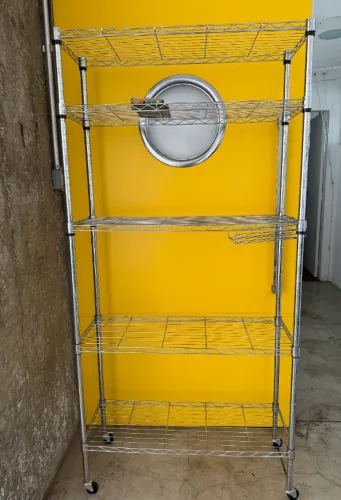 estante de arame 5 prateleiras com rodas