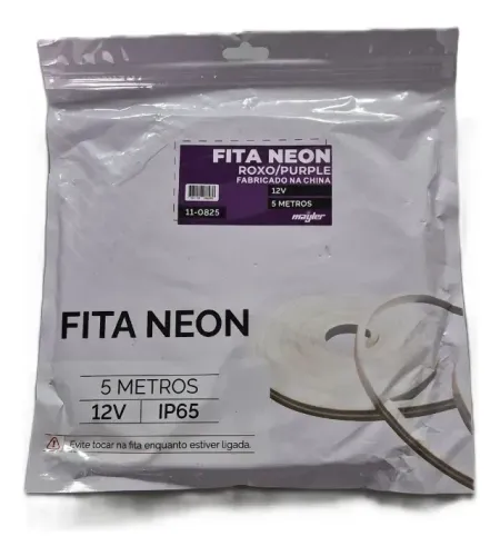Fita Neon Led Colorida 5 Metros 12v Roxa