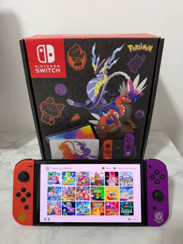 Nintendo Switch Oled versão Pokémon com 256Gb - Desbloqueado