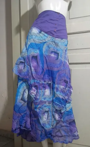 Saia vestido vintage longo boho