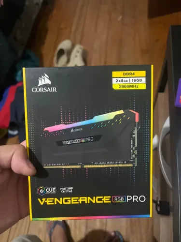 Memória ram rgb 16 gb ddr4 2x8 2666MHz