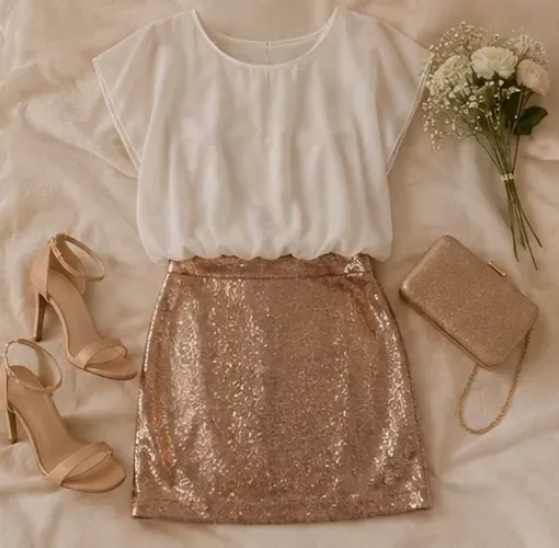 Vestido festa elegante com brilho discreto | Just Be | M