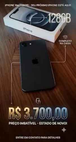 Novíssimo iPhone 16e