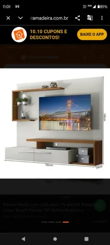 Painel Home com Led tv até 60 polegadas