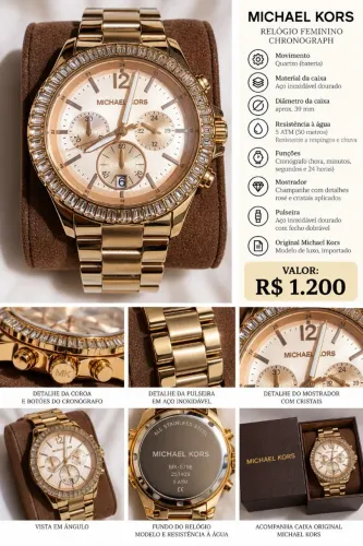Relógio micharl kors original