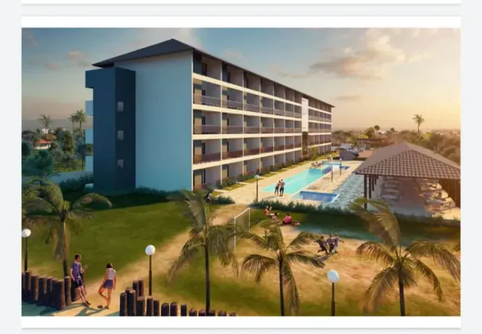 Apartamentos e Flats a beira mar em condomínio de luxo na praia de Maria Farinha!