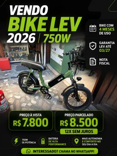 VENDO BIKE ELÉTRICA LEV 2026 750W