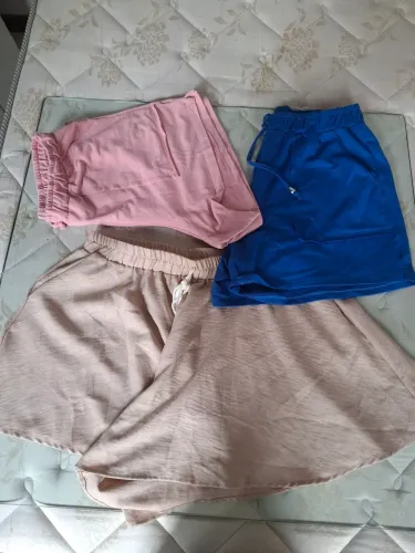 shorts linho e algodão