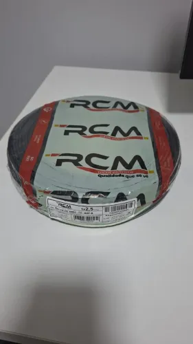Cabo de cobre flexível 2,5mm PRETO 100 metros Marca RCM