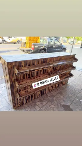 Balcão caixa de pallet rústico 