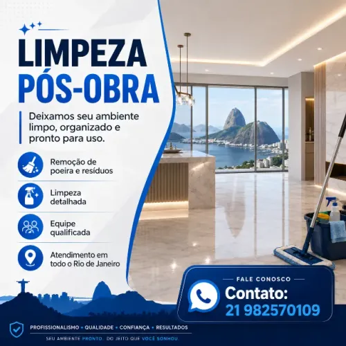 Limpeza Pós-Obra no Rio de Janeiro | Residencial e Comercial