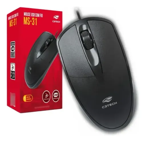 MOUSE USB MS-31BK S/SN PRETO C3TECH