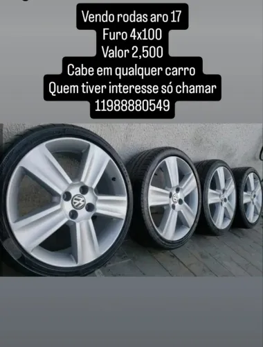 Rodas aro 17, rodas novas sem trinco e rachaduras, aceito troca roda 15 original Montana