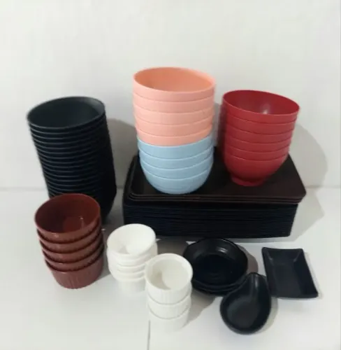 Kit Louças para Bares e Restaurantes (98 peças) Tigelas de Caldo + Petisqueiras + ramequin