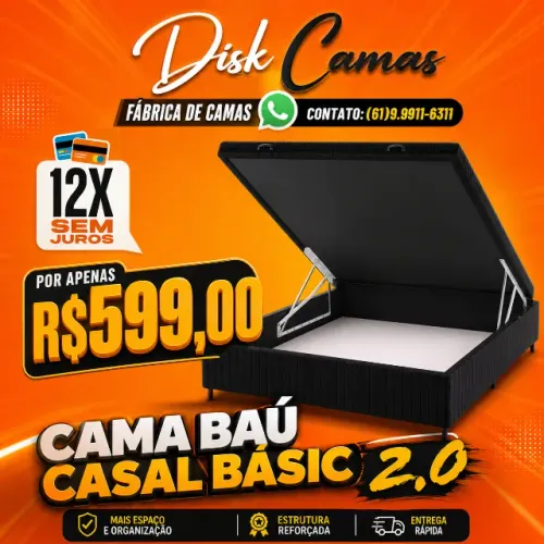 PROMOÇÃO DE FÁBRICA - CAMA BAÚ CASAL A PARTIR DE R$599