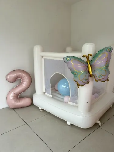MINI PULA PULA INFLÁVEL BRANCO LUXO
