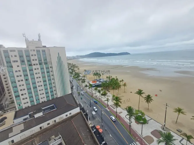 Apartamento para locação em Praia Grande na Guilhermina prédio frente mar