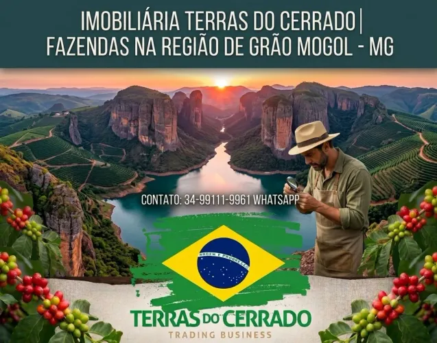 NOVA FRONTEIRA DO CAFE: FAZENDAS MECANIZAVEIS À VENDA EM GRÃO MOGOL - MG