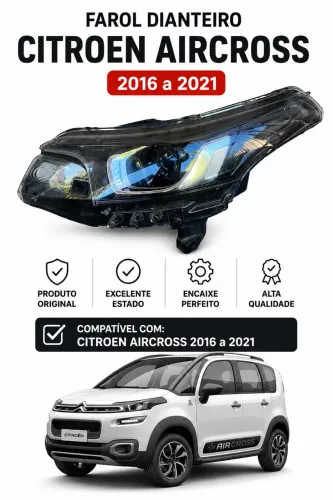 Farol Esquerdo Citroen Air-Cross 2016 a 2021