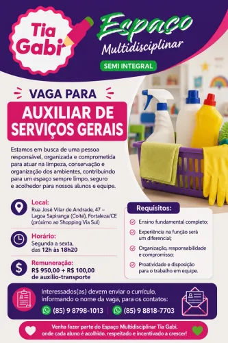 Auxiliar de serviços gerais