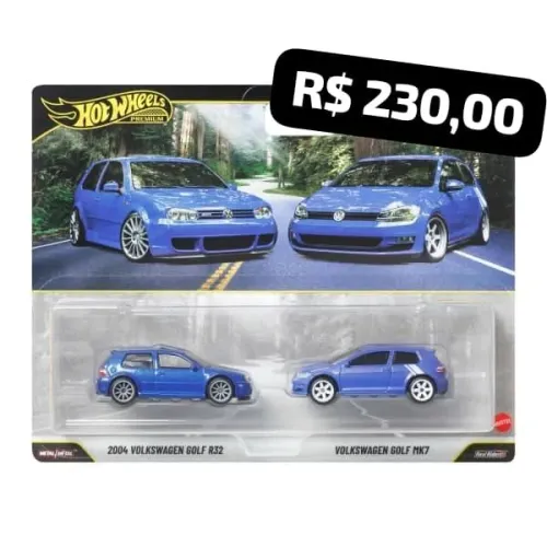 Hotwheels 2 pack Golf MK4 E MK7 R32