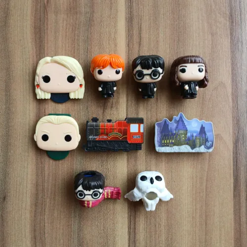 Coleção Completa Kinder Joy Harry Potter Rony Weasley Hermione Granger Funko Pop