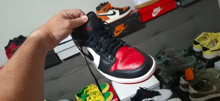 Tenis air jordan low bred toe