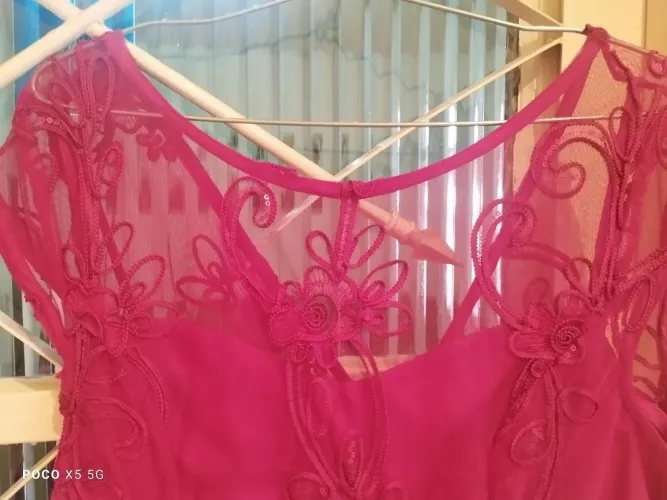 Vestido longo de festa vermelho 