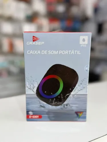 Caixa de som portátil com suporte para bicicletas 