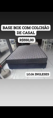 CAMA BOX COM COLCHÃO DE CASAL