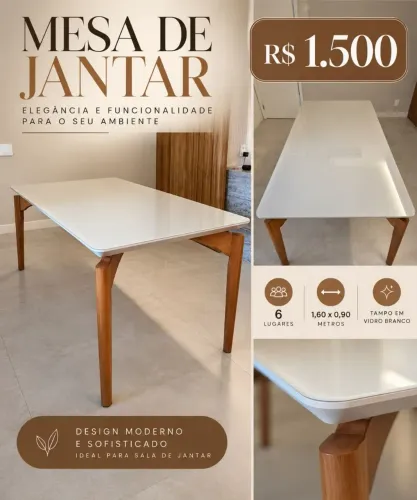 Mesa de jantar - 6 lugares - LiNDA!