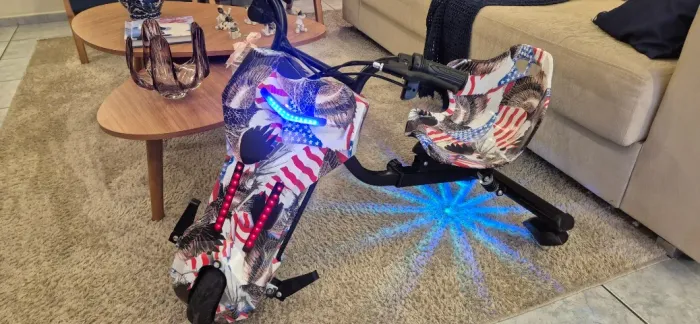 Triciclo Drift Elétrico Infantil 3 V Kit De Proteção e Led