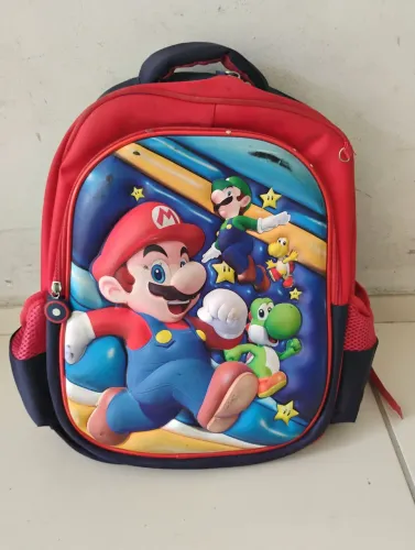 Kit mochila infantil Mário Bros