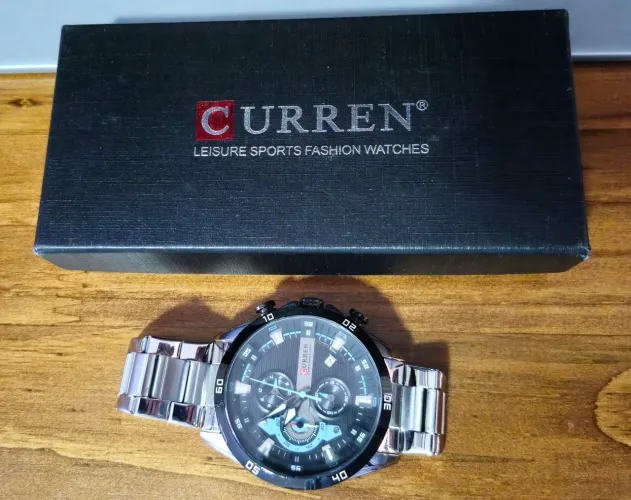 Relógio Masculino Curren Chronograph 8402 Pulseira em Aço Inoxidavel