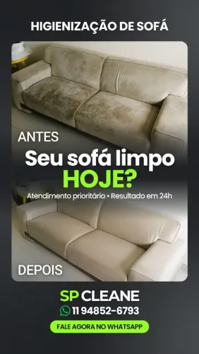 Higienização de Sofá a Seco SP - Secagem Rápida + Anti-Ácaros (ATENDEMOS HOJE)
