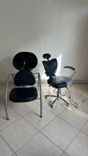 Cadeira e lavatório para salão