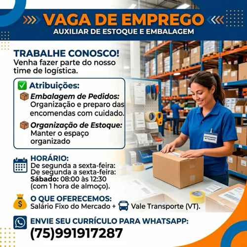 Vaga de emprego para e-Commerce  