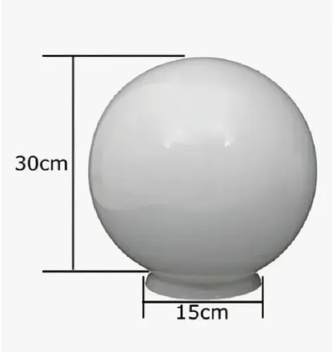 Globo de Vidro Leitoso Branco