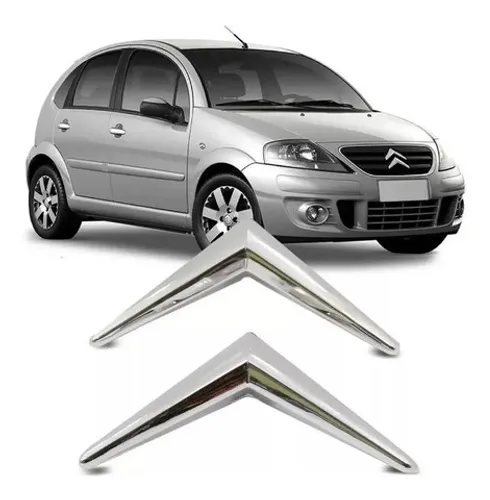 Emblema Cromado Grade Radiador Citroen C3 2009 a 2012