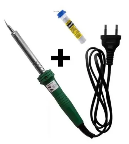Ferro de Solda 30w Brasfort 110v + Tubo estanho 1mm