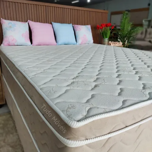 Nova - cama box casal - cama padrão com molas ensacadas 