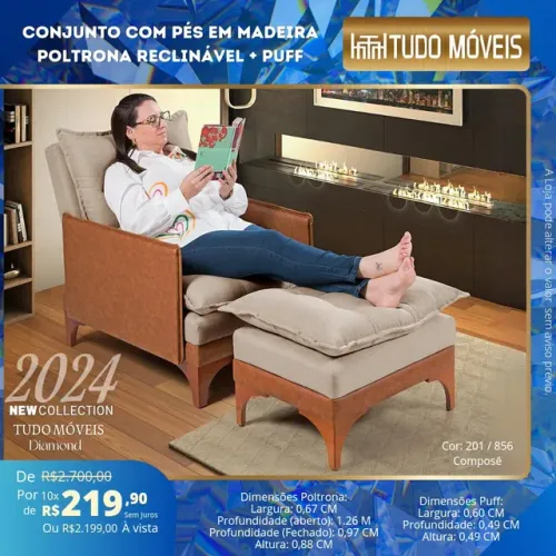  FEITA PRA VOCE - Poltrona - Poltrona da mamãe-Poltrona reclinável 