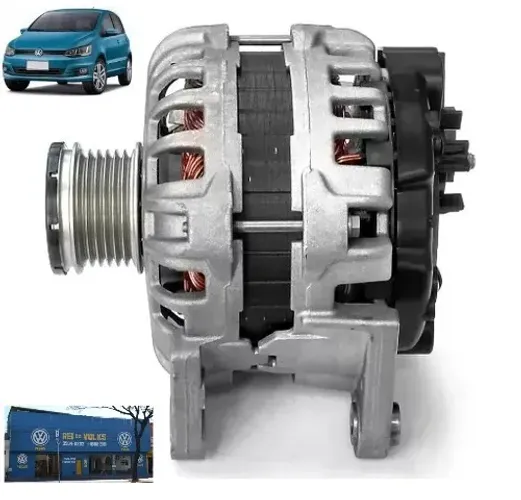Alternado 90 amperes original Valeo Fox G3 1.6 16V MSI 2015 a 2021