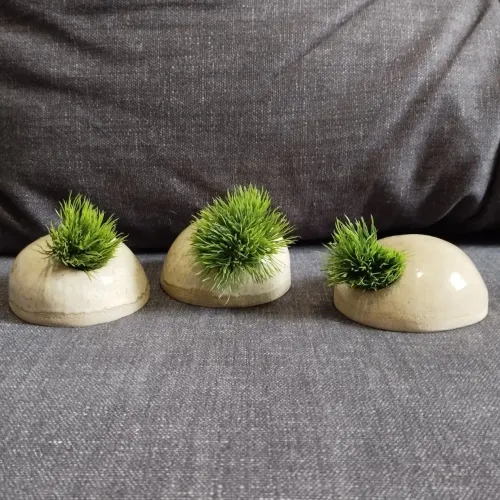 Kit 3 vasos vasinhos de cerâmica artesanal suculentas e plantas