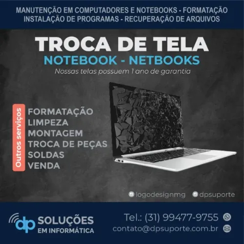 Notebook - Troca de tela