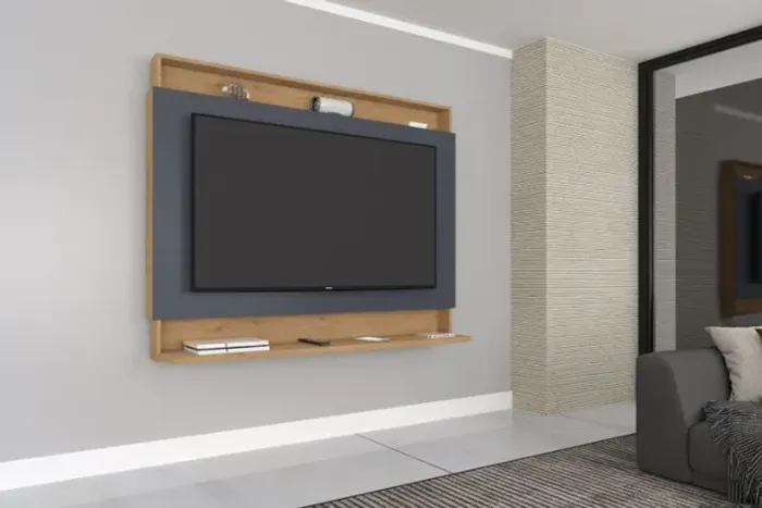 Painel Madri para Tv de ate 50'' Canelato/Preto *novo na caixa